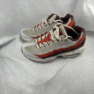 Nike Air Max 95 Recraft Shoes Boy Size 5.5Y Gray Brown Orange Basketball Sneaker
